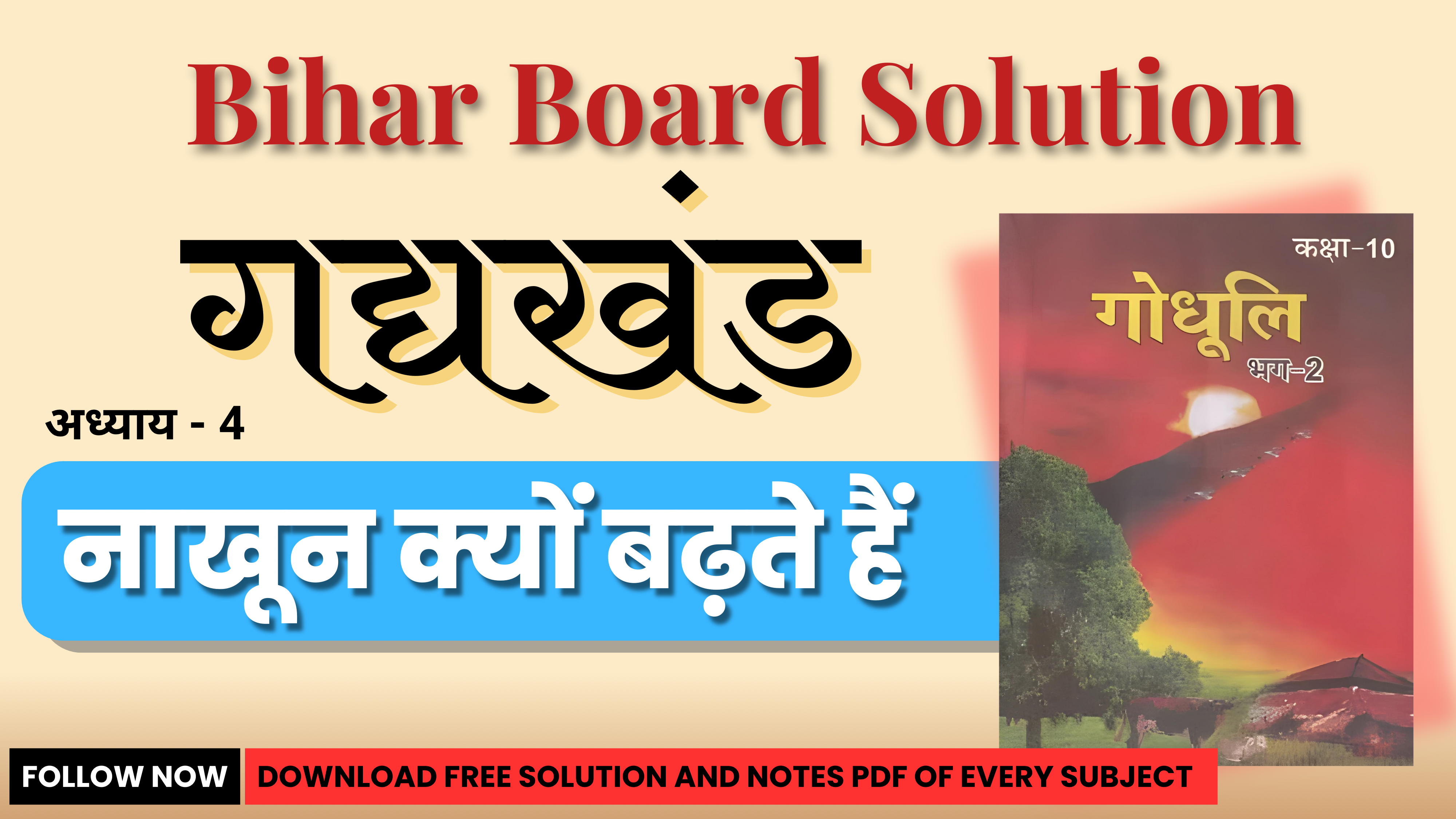 BSEB 10th Hindi Godhuli Exercise-4 Solution